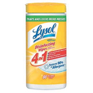 Wipes Lysol® Surface Disinfectant Cleaner Premoistened Alcohol Based Manual Pull Wipe 80 Count Canister Citrus Scent NonSterile (80/CT 6CT/CS) by Bunzl Distribution Midcentral, Inc  ID 58347182